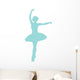 Ballet Silhouette Light Blue Wall Decal