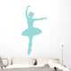 Ballet Silhouette Light Blue Wall Decal