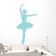 Ballet Silhouette Light Blue Wall Decal
