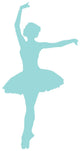 Ballet Silhouette Light Blue Wall Decal