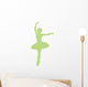 Ballet Silhouette Lime Green Wall Decal