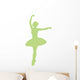 Ballet Silhouette Lime Green Wall Decal