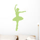 Ballet Silhouette Lime Green Wall Decal