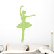 Ballet Silhouette Lime Green Wall Decal