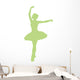 Ballet Silhouette Lime Green Wall Decal