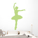 Ballet Silhouette Lime Green Wall Decal