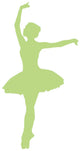 Ballet Silhouette Lime Green Wall Decal