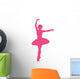 Ballet Silhouette Hot Pink Wall Decal