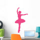 Ballet Silhouette Hot Pink Wall Decal