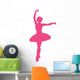 Ballet Silhouette Hot Pink Wall Decal