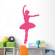 Ballet Silhouette Hot Pink Wall Decal