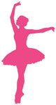 Ballet Silhouette Hot Pink Wall Decal