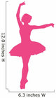 Ballet Silhouette Hot Pink Wall Decal