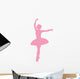 Ballet Silhouette Pink Wall Decal