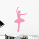 Ballet Silhouette Pink Wall Decal