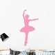 Ballet Silhouette Pink Wall Decal