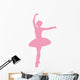 Ballet Silhouette Pink Wall Decal