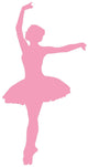 Ballet Silhouette Pink Wall Decal