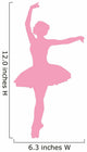 Ballet Silhouette Pink Wall Decal