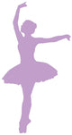 Ballet Silhouette Lavender Wall Decal