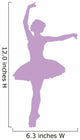 Ballet Silhouette Lavender Wall Decal