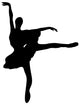 Ballet Silhouette Black Wall Decal