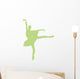 Green Tutu Ballerina Wall Decal
