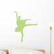 Green Tutu Ballerina Wall Decal