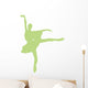 Green Tutu Ballerina Wall Decal