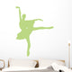Green Tutu Ballerina Wall Decal