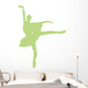 Green Tutu Ballerina Wall Decal