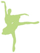 Green Tutu Ballerina Wall Decal
