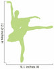 Green Tutu Ballerina Wall Decal
