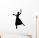 Black Ballet Dancer Wall Decal