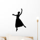 Black Ballet Dancer Wall Decal