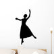 Black Ballet Dancer Wall Decal