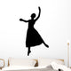 Black Ballet Dancer Wall Decal