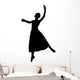 Black Ballet Dancer Wall Decal