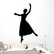 Black Ballet Dancer Wall Decal