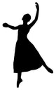 Black Ballet Dancer Wall Decal