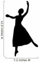 Black Ballet Dancer Wall Decal