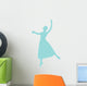 Ballet Silhouette Light Blue Wall Decal