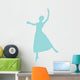 Ballet Silhouette Light Blue Wall Decal