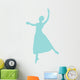 Ballet Silhouette Light Blue Wall Decal