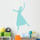 Ballet Silhouette Light Blue Wall Decal