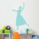 Ballet Silhouette Light Blue Wall Decal