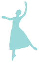 Ballet Silhouette Light Blue Wall Decal