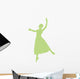 Ballet Silhouette Lime Green Wall Decal