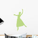 Ballet Silhouette Lime Green Wall Decal