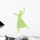 Ballet Silhouette Lime Green Wall Decal